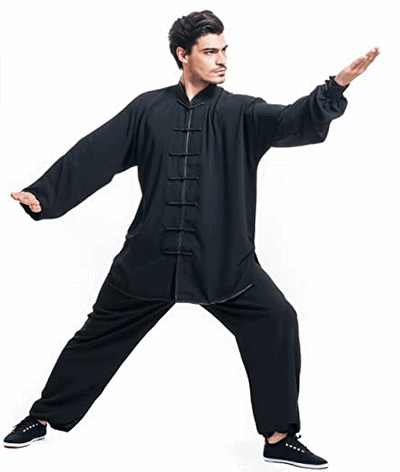 ICNBUYS Men Kung Fu Tai Chi Uniform Cotton Silk