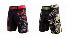PRIDE OR DIE MMA Shorts Red Green Colors