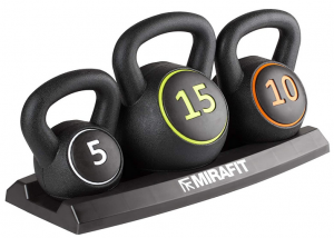 Mirafit 3pce Kettlebell Weight Set