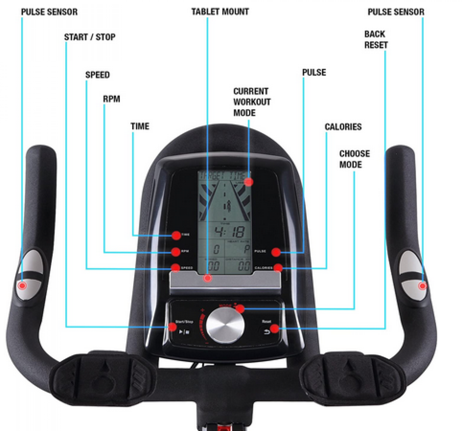 sportstech fitness exercise bike