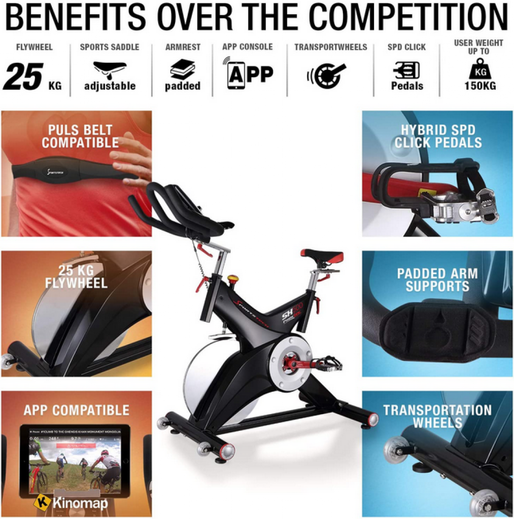 sportstech fitness exercise bike