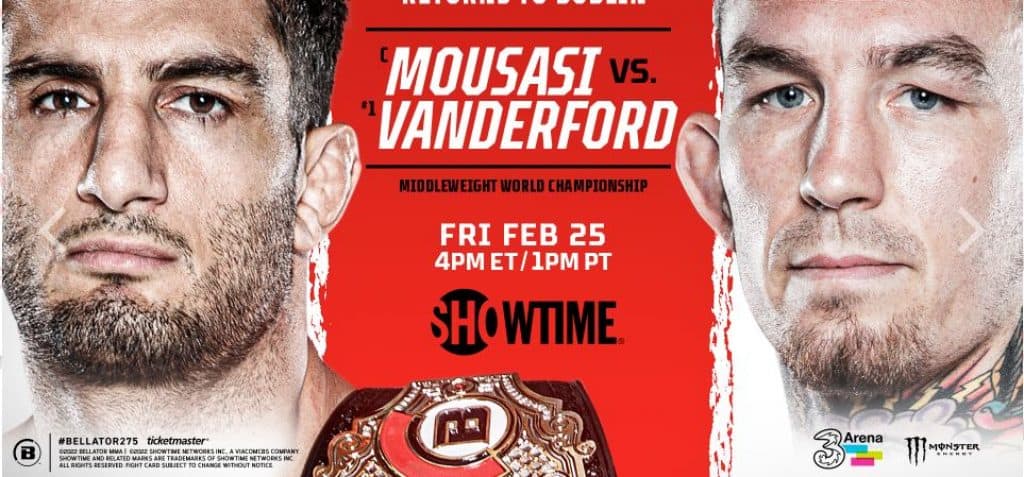 bellator 275 mousasi vs vanderford