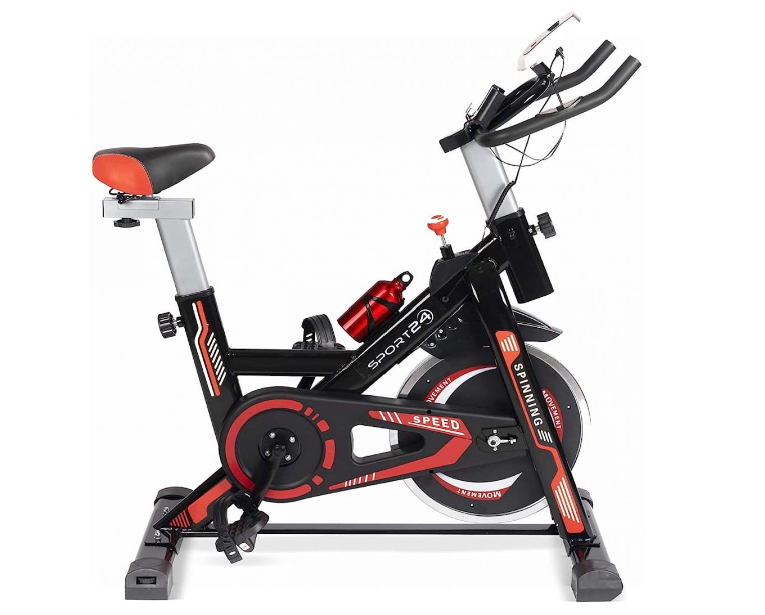 Sport24 Stationary Upright Exercise Spinning Bike Review - Fitness Fighters