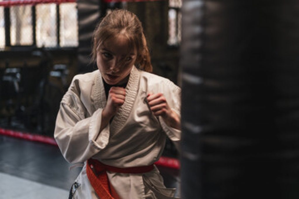 Fitness Fighters Girl Punching