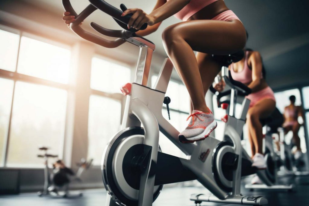 muscle work during exercise bike